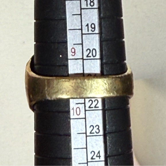 Vintage 1940’ Art deco Gold Fill cobalt Blue Glass Mason Signet Ring - Picture 6 of 16